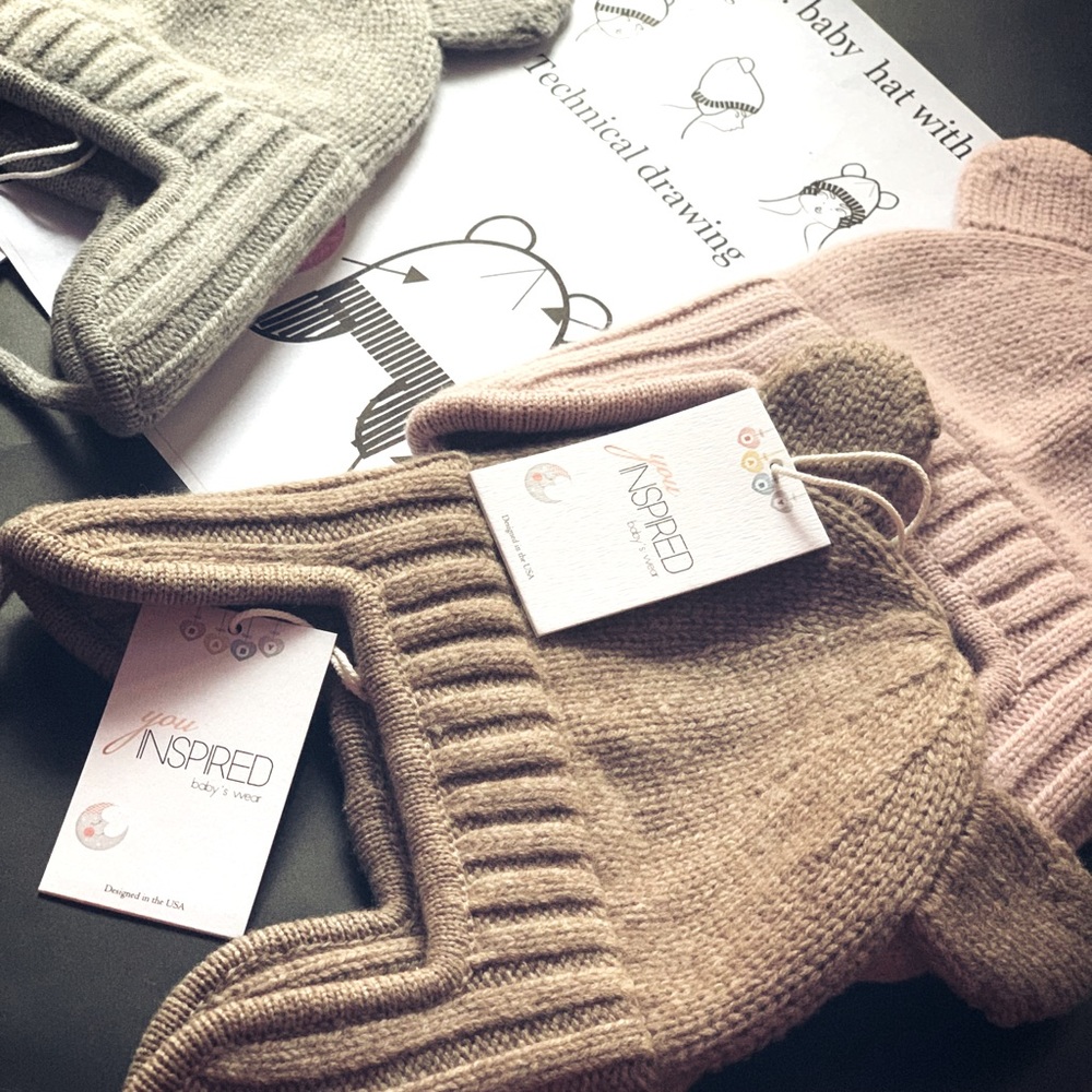 Designed in the USA 🇺🇸 by new USA brand YOU INSPIRED Pure merino wool baby hat